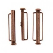 Metal magnetic slide clasp 31,5mm Antique copper